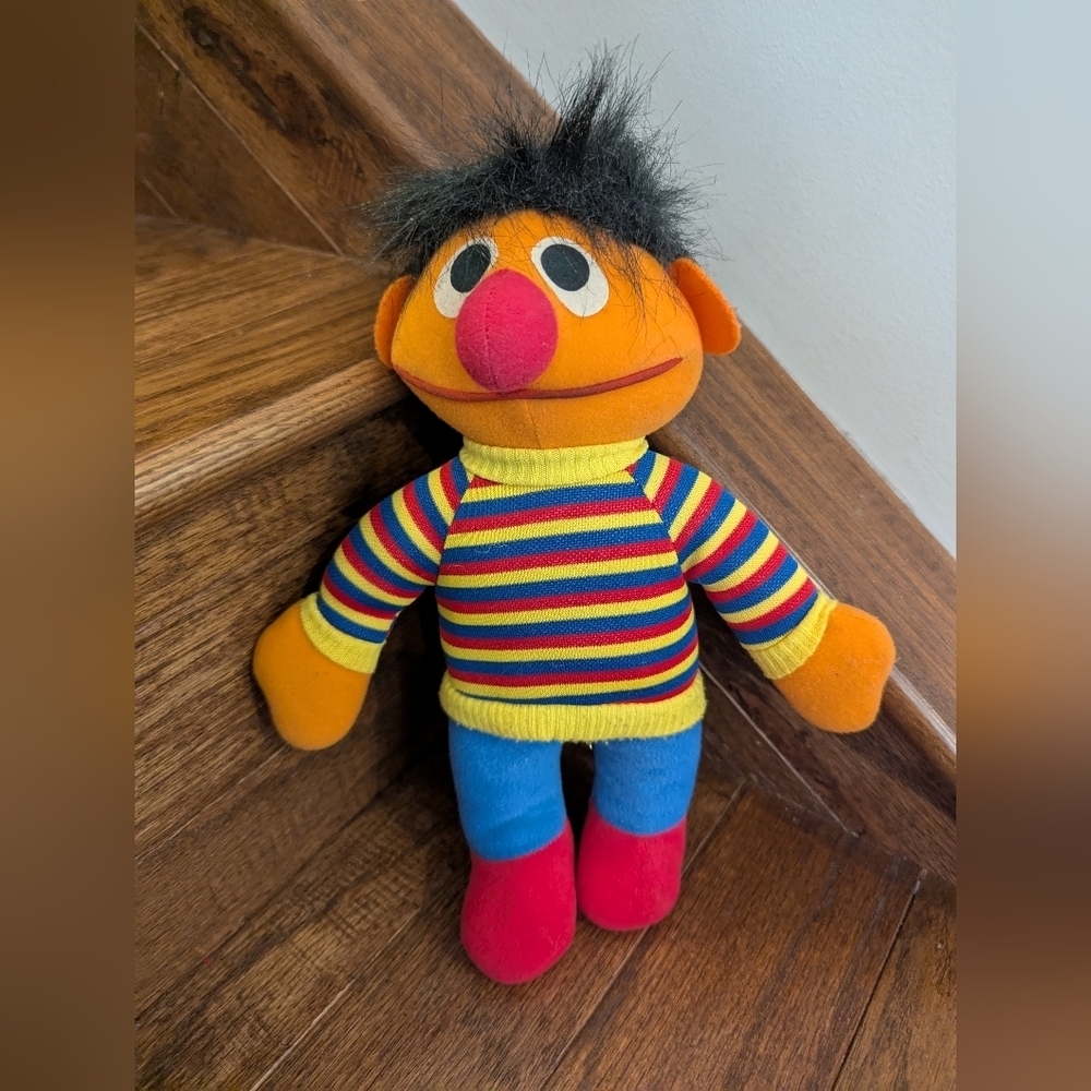 Vintage 1980's Hasbro Softies Sesame Street ERNIE Plush